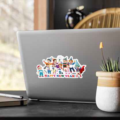 Christmas Kiss-Cut Vinyl Decals – Happy new year from super kiddo - [[{"value":"Wonderwear Kid"}]]