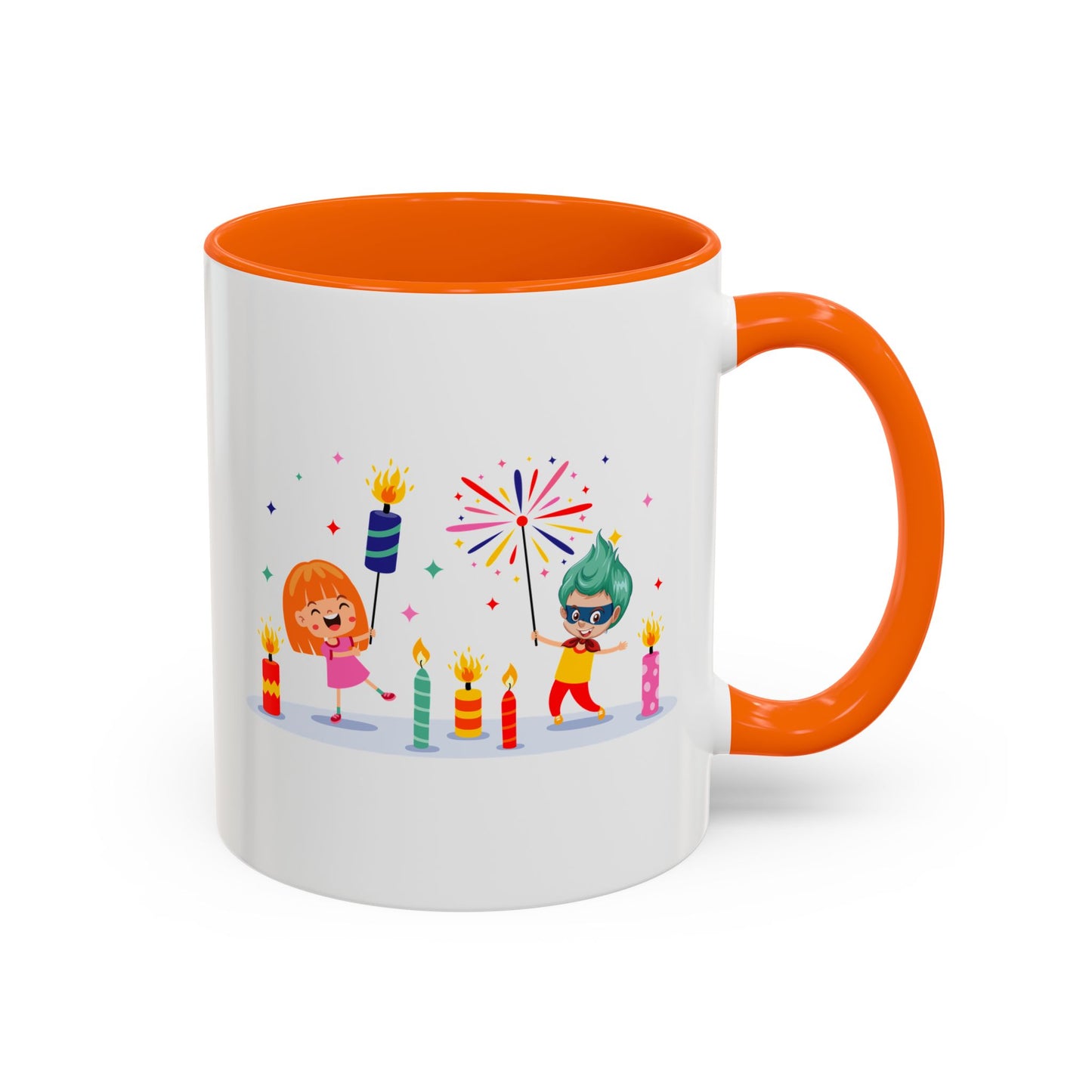 Accent Coffee Mug - Super kiddo lighting fireworks