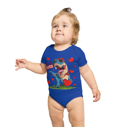 Infant Fine Jersey Bodysuit - Valentines -  Dinosaur - [[{"value":"Wonderwear Kid"}]]