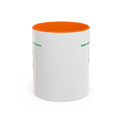 Accent Coffee Mug - Super kiddo brushing teeth - [[{"value":"Wonderwear Kid"}]]