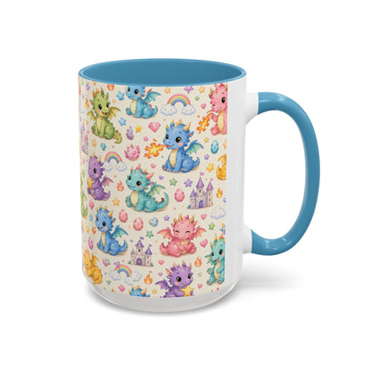Accent Coffee Mug  (11/15 oz) - Baby Dragon Fantasy