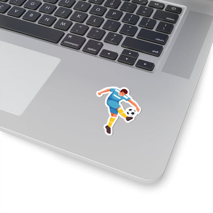 Kiss-Cut Stickers - Soccer Player Going to Goal Printify