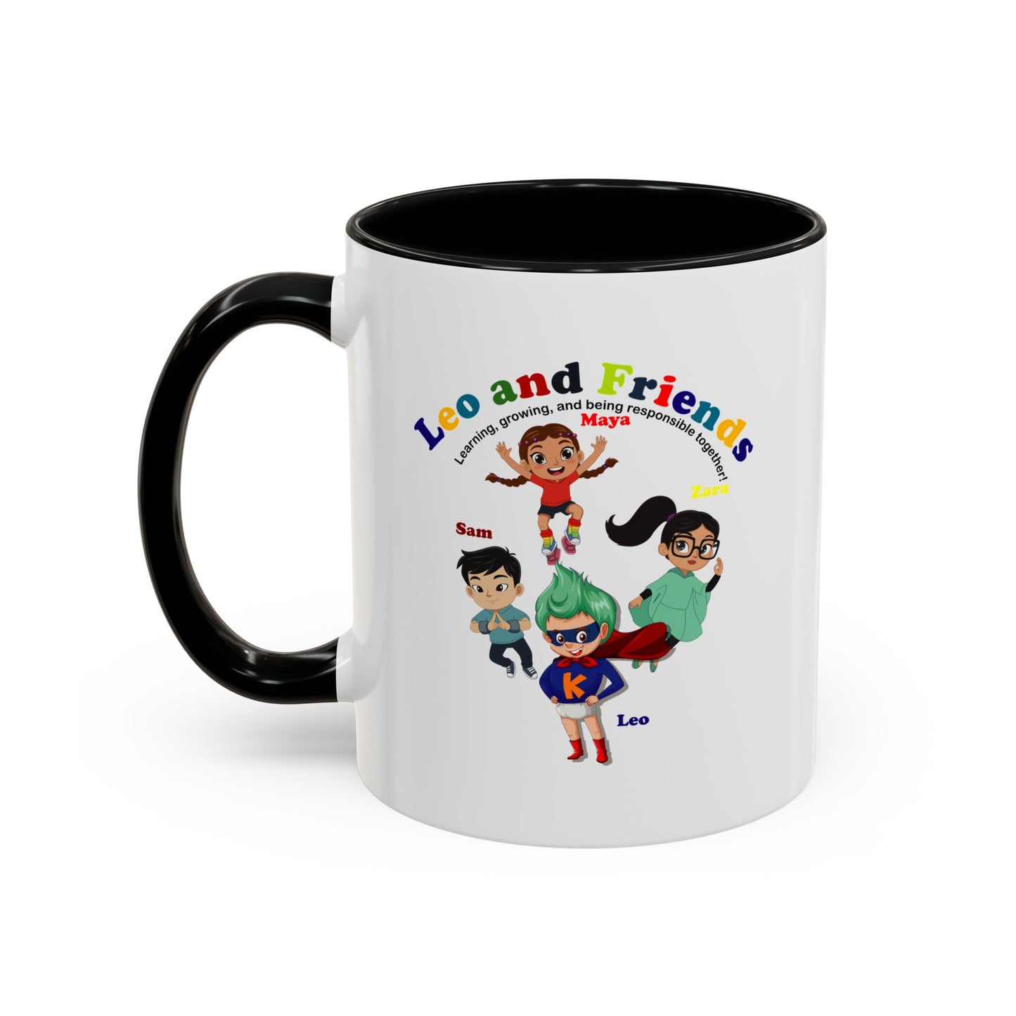 Accent Coffee Mug - Leo & Friends - Learning and growing
