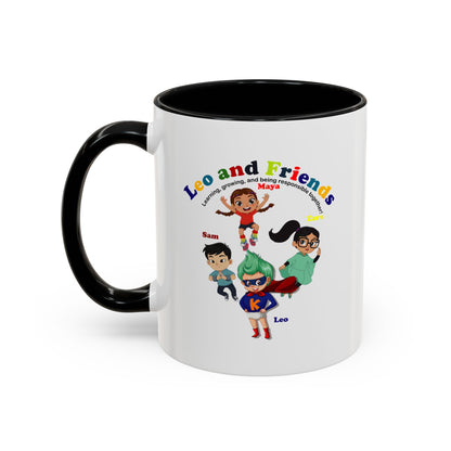 Accent Coffee Mug - Leo & Friends - Learning and growing - [[{"value":"Wonderwear Kid"}]]