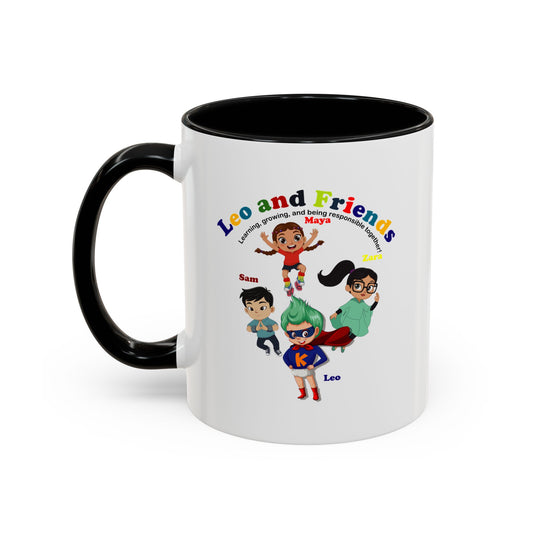 Accent Coffee Mug - Leo & Friends - Learning and growing