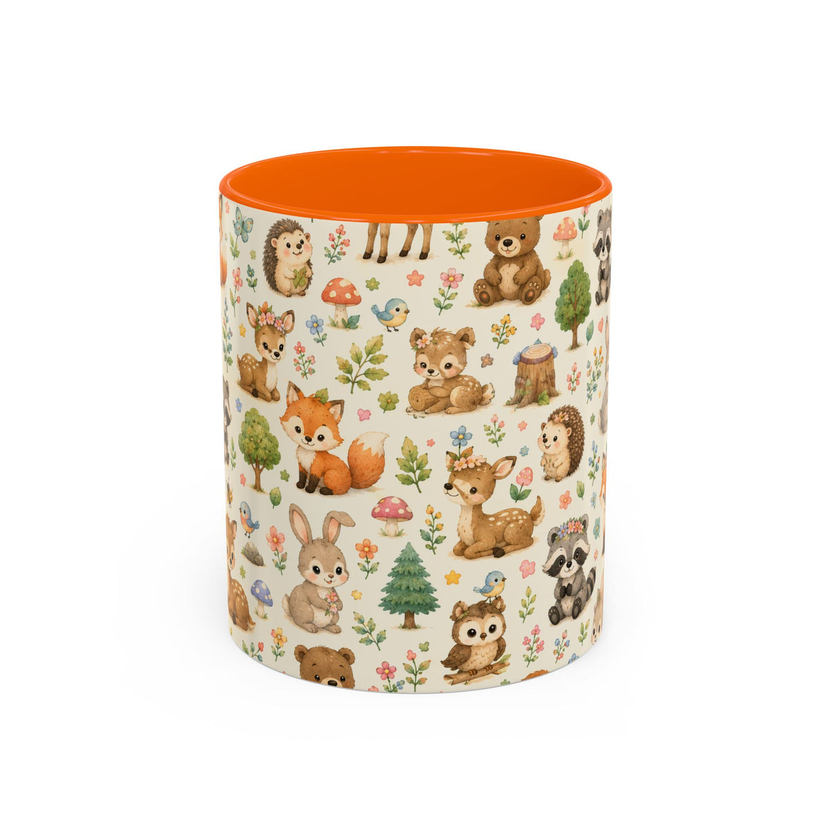 Accent Coffee Mug  (11/15 oz) - Whimsical Woodland Friends