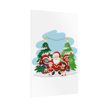 Rolled Posters - Super kiddo with santa claus - [[{"value":"Wonderwear Kid"}]]