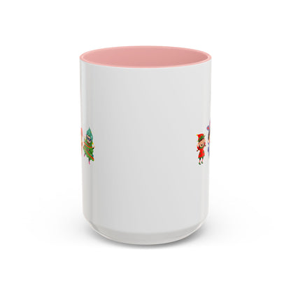 Accent Coffee Mug - Super kiddo in christmas tree attire - [[{"value":"Wonderwear Kid"}]]
