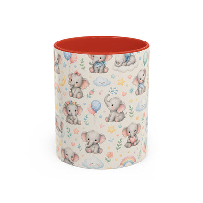 Accent Coffee Mug  (11/15 oz) - Baby Elephant Nursery