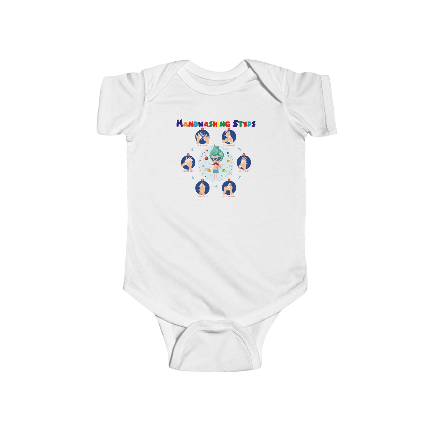 Infant Bodysuit - Super kiddo how to wash hand properly - [[{"value":"Wonderwear Kid"}]]