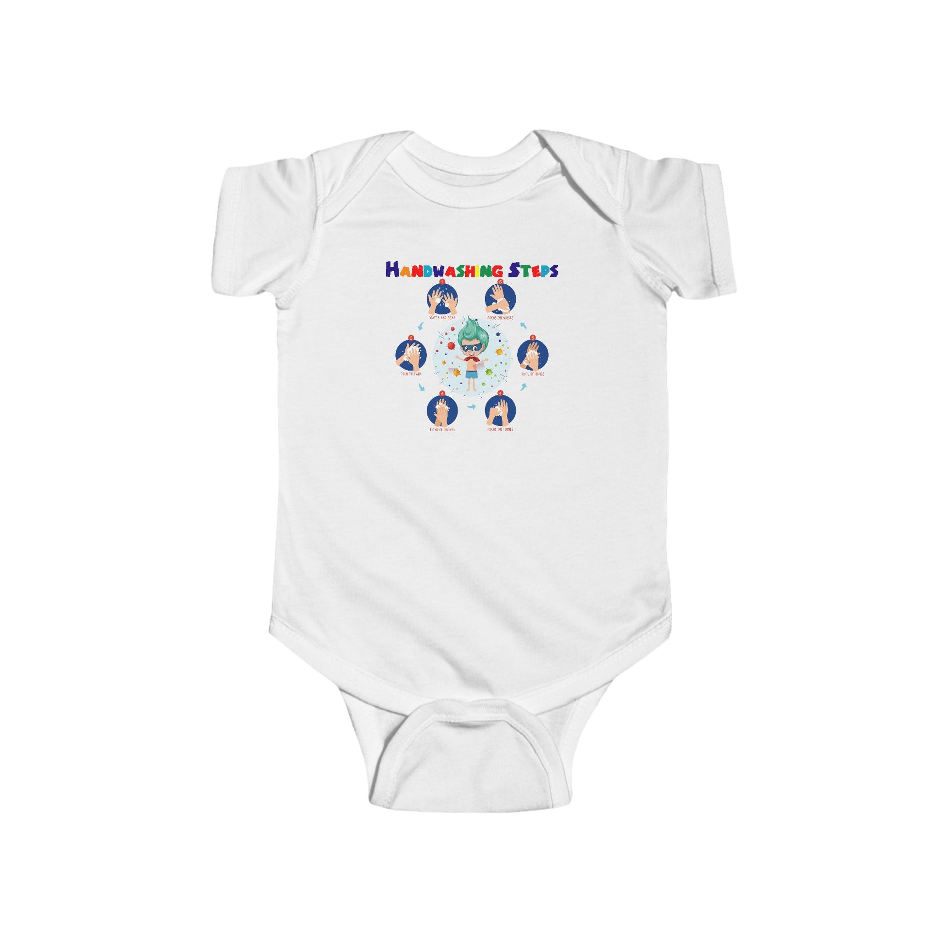 Infant Bodysuit - Super kiddo how to wash hand properly - [[{"value":"Wonderwear Kid"}]]