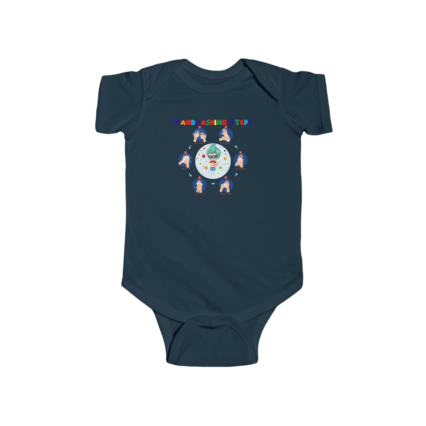 Infant Bodysuit - Super kiddo how to wash hand properly - [[{"value":"Wonderwear Kid"}]]