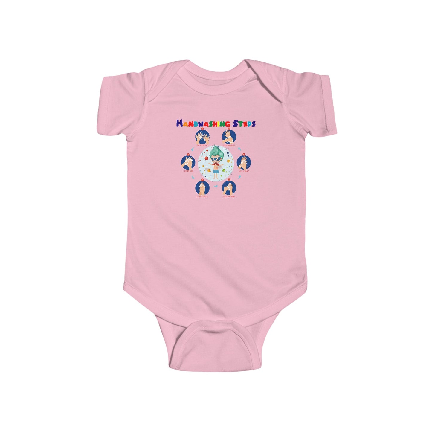 Infant Bodysuit - Super kiddo how to wash hand properly - [[{"value":"Wonderwear Kid"}]]
