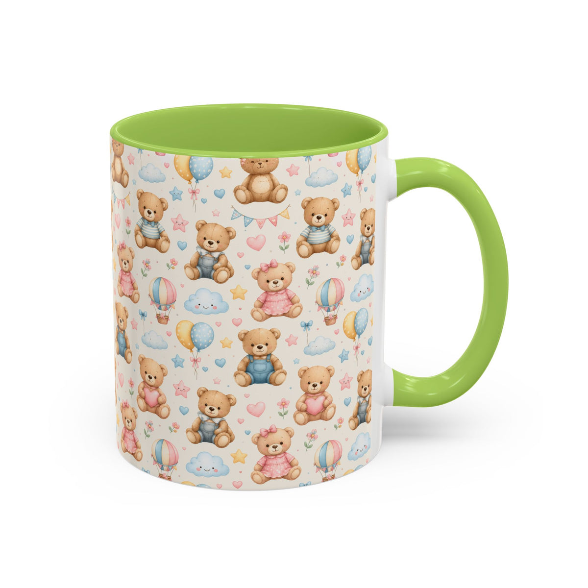 Accent Coffee Mug  (11/15 oz) - Pastel Teddy Bear Nursery