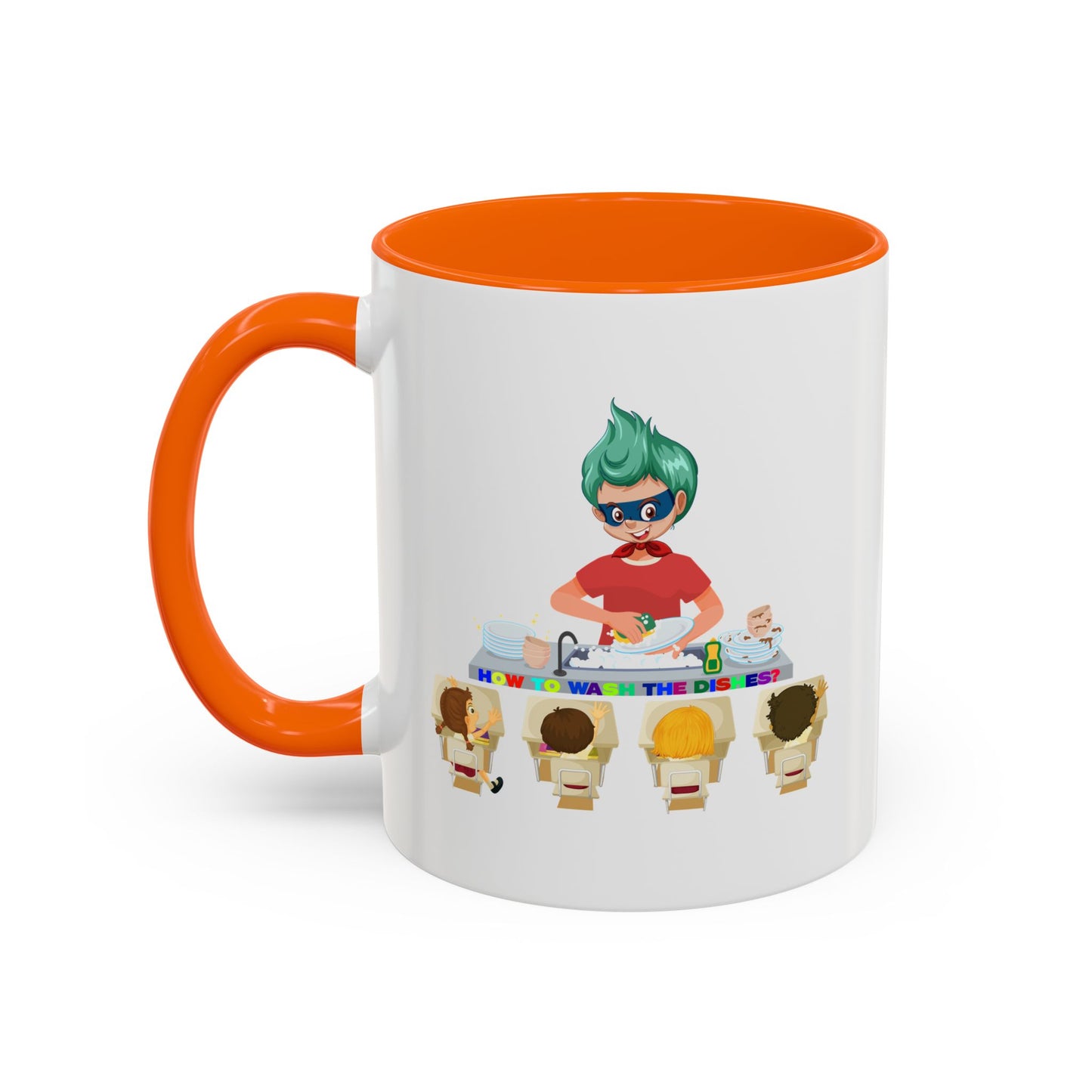 Accent Coffee Mug - Little kiddo teaching to wash dishes