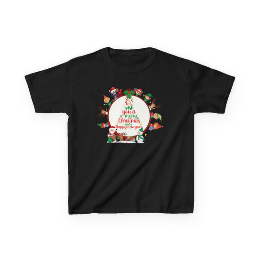 Kids Heavy Cotton™ Tee - We wish you a merry christmas - [[{"value":"Wonderwear Kid"}]]