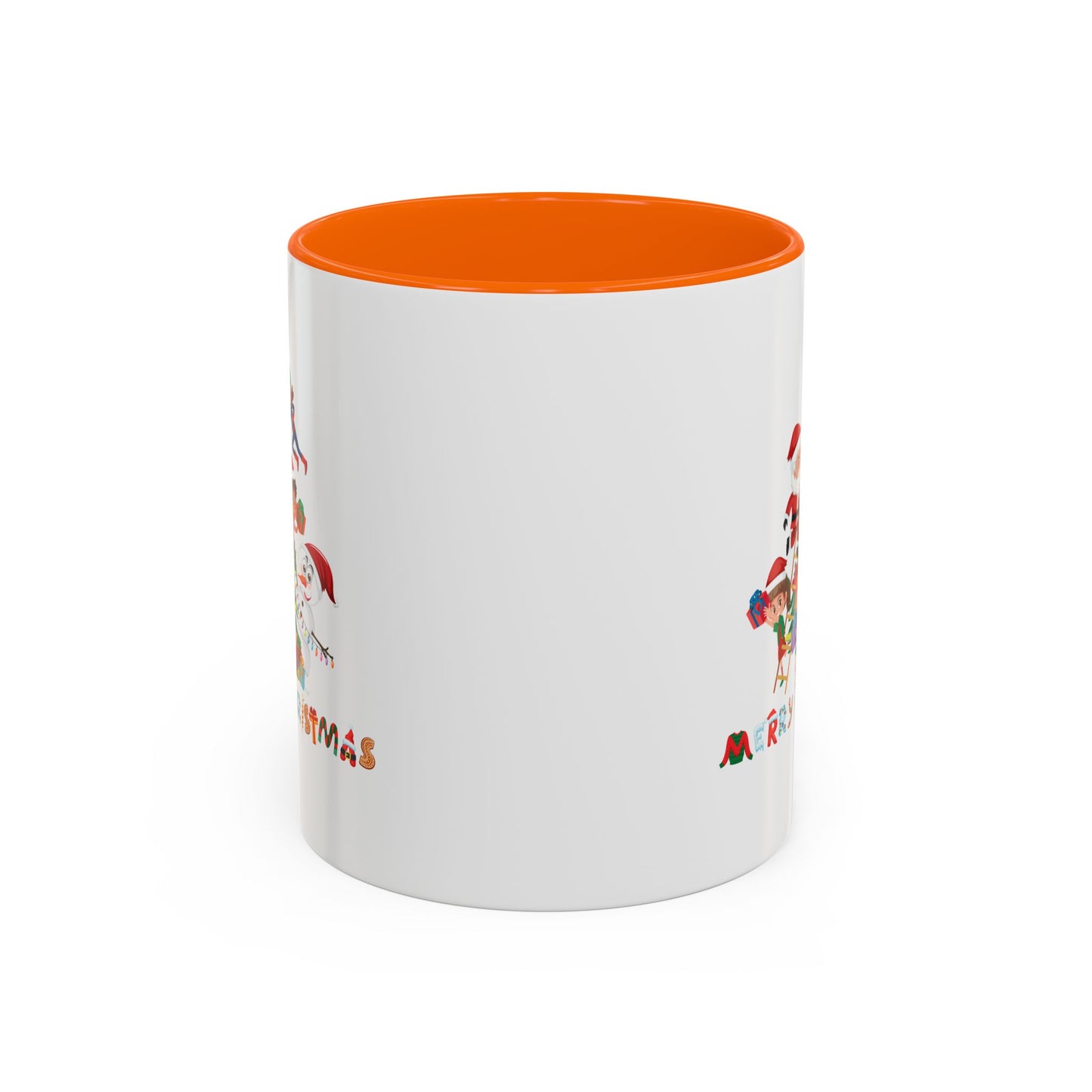 Accent Coffee Mug - Super kiddo making christmas tree with text