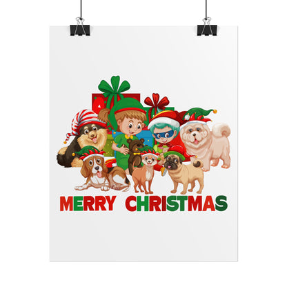 Rolled Posters - Christmas with super kiddo pet friends with text - [[{"value":"Wonderwear Kid"}]]