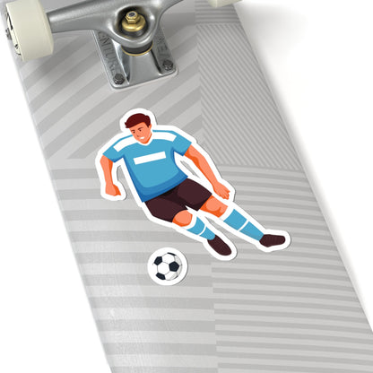 Kiss-Cut Stickers - Man playing foot ball Printify