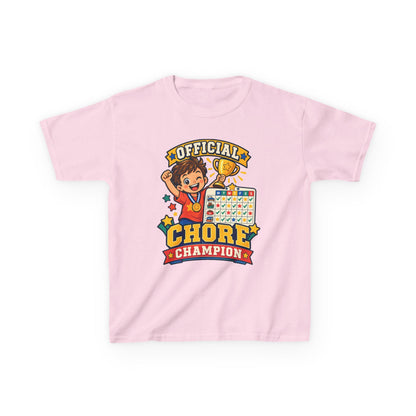 Kids Heavy Cotton™ Tee - Official Chore Champion Badge
