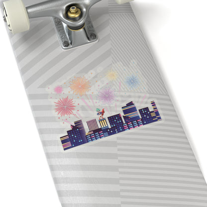 Kiss-Cut Stickers - Super kiddo with fireworks - [[{"value":"Wonderwear Kid"}]]