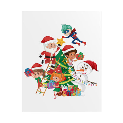 Rolled Posters - Super kiddo making christmas tree - [[{"value":"Wonderwear Kid"}]]