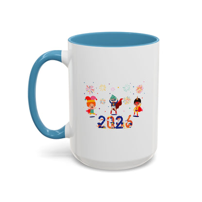 Accent Coffee Mug - Super kiddo and other hero - [[{"value":"Wonderwear Kid"}]]