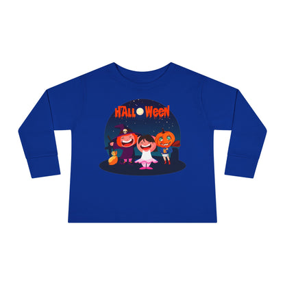 Toddler Long Sleeve Tee - Super kiddo wearing pumpkin - [[{"value":"Wonderwear Kid"}]]