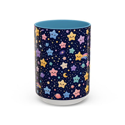 Accent Coffee Mug  (11/15 oz) - Kawaii Pastel Cosmic Night