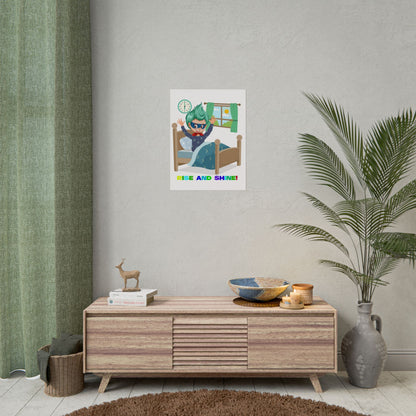 Rolled Posters - Super kiddo teaches us to wake up early - [[{"value":"Wonderwear Kid"}]]