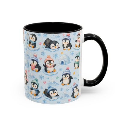 Accent Coffee Mug  (11/15 oz) - Penguin Winter Wonderland
