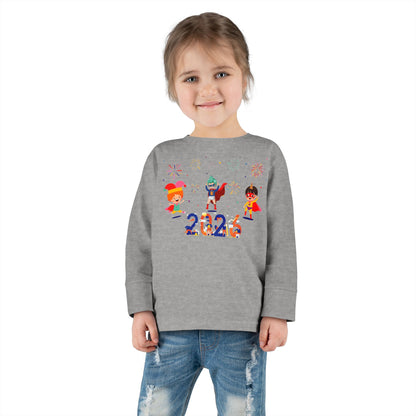 Toddler Long Sleeve Tee - Super kiddo and other hero - [[{"value":"Wonderwear Kid"}]]