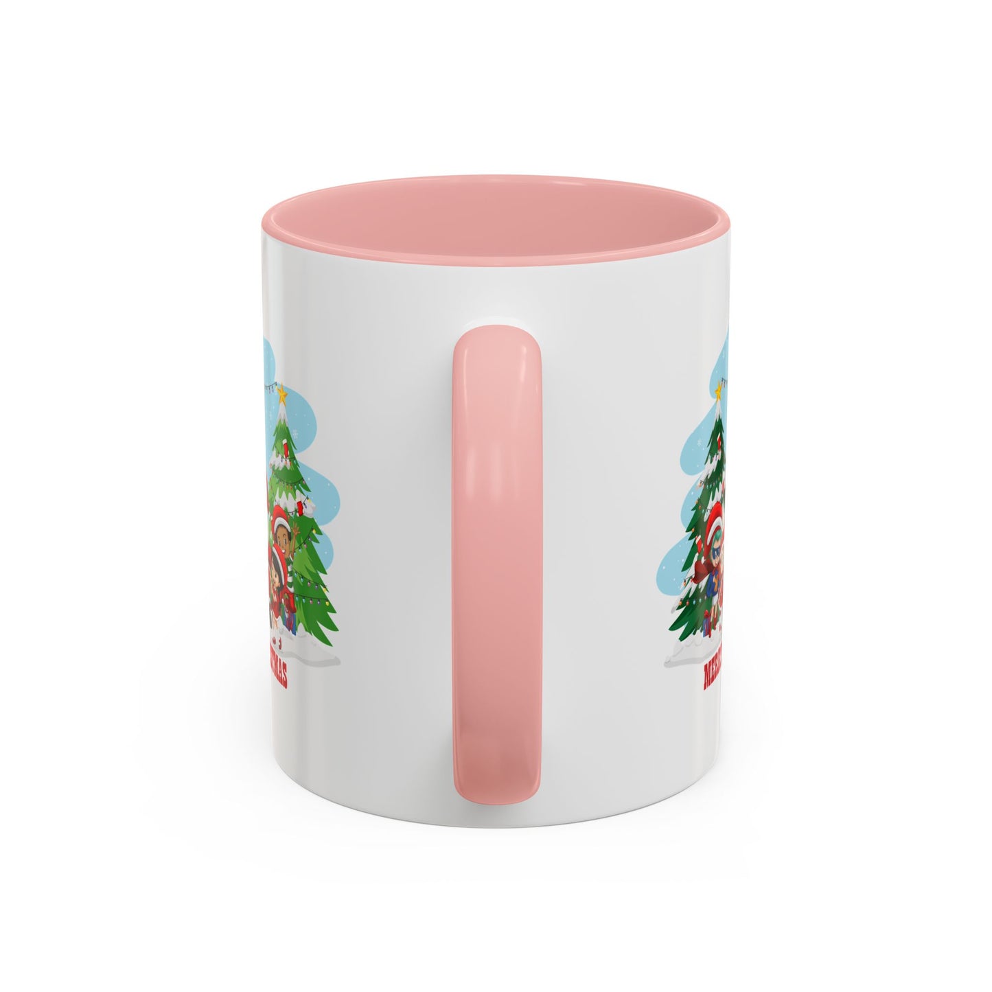 Accent Coffee Mug - Super kiddo with santa claus Merry christmas