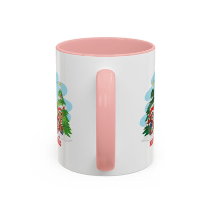 Accent Coffee Mug - Super kiddo with santa claus Merry christmas - [[{"value":"Wonderwear Kid"}]]