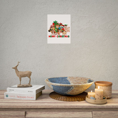 Rolled Posters - Christmas with super kiddo pet friends with text - [[{"value":"Wonderwear Kid"}]]