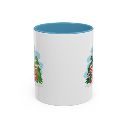 Accent Coffee Mug - Super kiddo with santa claus - [[{"value":"Wonderwear Kid"}]]
