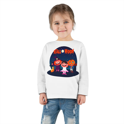 Toddler Long Sleeve Tee - Super kiddo wearing pumpkin - [[{"value":"Wonderwear Kid"}]]