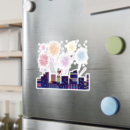 Christmas Kiss-Cut Vinyl Decals – Super kiddo with fireworks - [[{"value":"Wonderwear Kid"}]]