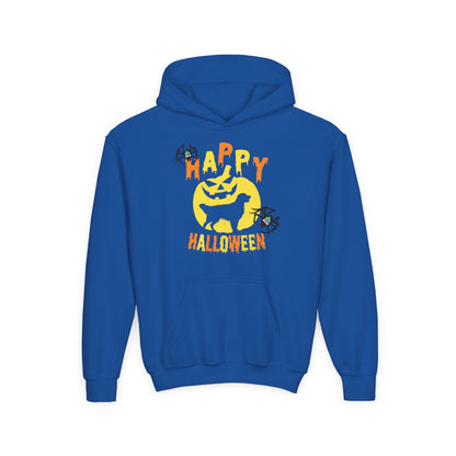 Youth Heavy Blend Hooded Sweatshirt - Happy holloween Printify