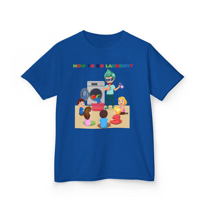 Kids Heavy Cotton™ Tee - super kiddo teaching laundry - [[{"value":"Wonderwear Kid"}]]