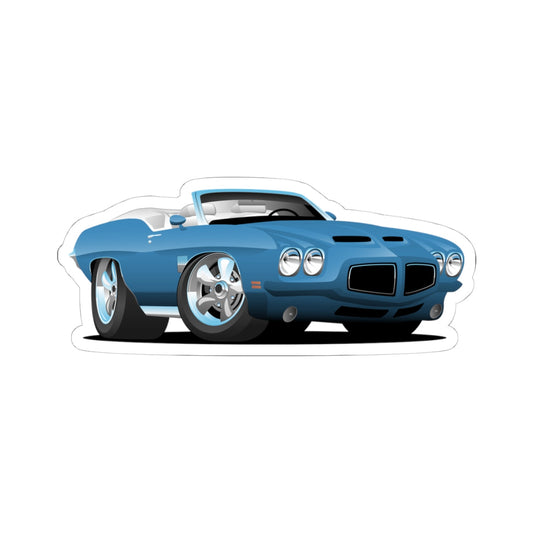 Kiss-Cut Stickers - Convertible Muscle Car Printify
