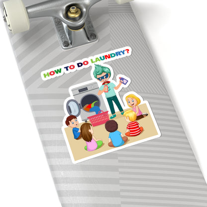 Kiss-Cut Stickers - super kiddo teaching laundry - [[{"value":"Wonderwear Kid"}]]