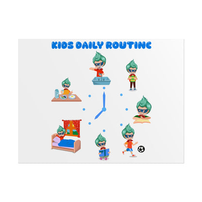 Rolled Posters - Super kiddo daily routine - [[{"value":"Wonderwear Kid"}]]