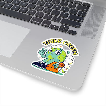 Kiss-Cut Stickers - 'Think Green' Printify