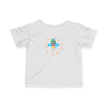 Infant Fine Jersey Tee - Super kiddo hand washing steps - [[{"value":"Wonderwear Kid"}]]