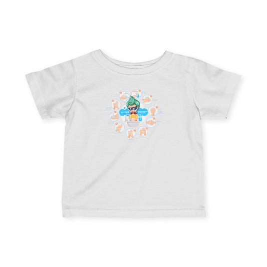 Infant Fine Jersey Tee - Super kiddo hand washing steps