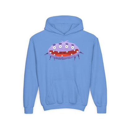 Youth Heavy Blend Hooded Sweatshirt - Purple monster Printify