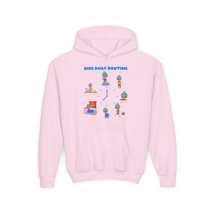Youth Heavy Blend Hooded Sweatshirt - Super kiddo daily routine - [[{"value":"Wonderwear Kid"}]]