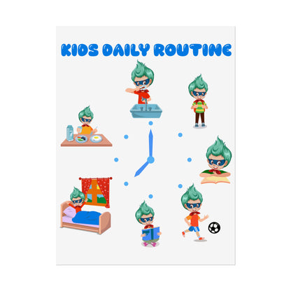 Rolled Posters - Super kiddo daily routine - [[{"value":"Wonderwear Kid"}]]