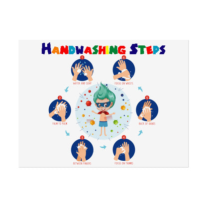Rolled Posters - Super kiddo how to wash hand properly - [[{"value":"Wonderwear Kid"}]]